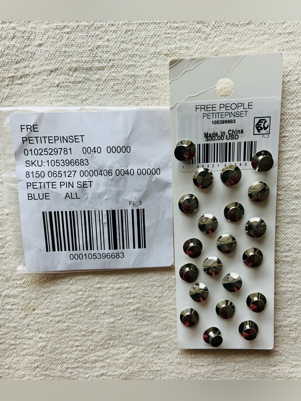 Free People ~ Petite Pin Set ~ Mixed Jewels ~ Red ~ **NWT - Picture 6 of 10